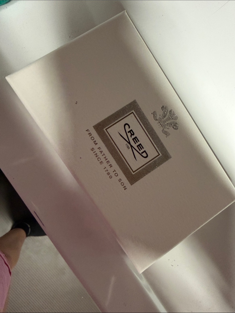 Creed Cream and Silver Gift Box